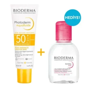 فوتوديرم أكوافلويد SPF50+ 40 مل من بيوديرما مع سينسيبيو H2O 100 مل هدية Bioderma